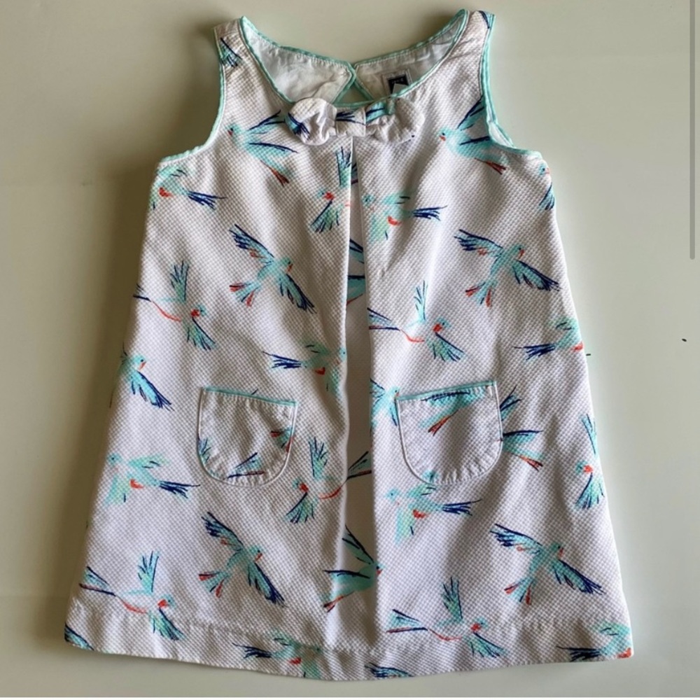 Janie and Jack Aqua Bird Design Dress